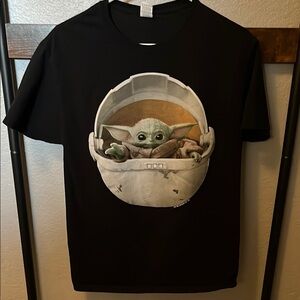 Baby Yoda Black Star Wars T-shirt
